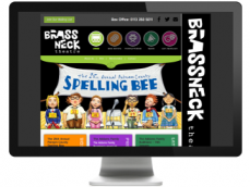 Screenshot of Leeds Brassneck Theatre Company Website developed by Sourmash Internet